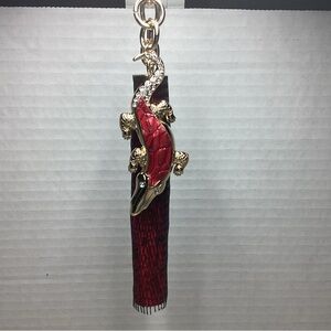 Brahmin Red Alligator Purse Charm/Tassel